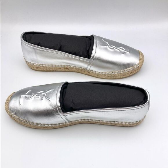 SAINT LAURENT YSL Flat Metallic Espadrilles US Size 6.5 Euro Size 36.5 - Picture 4 of 11